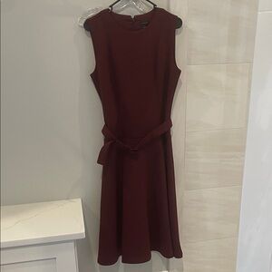 Ann Taylor Elegant Wine Midi Dress